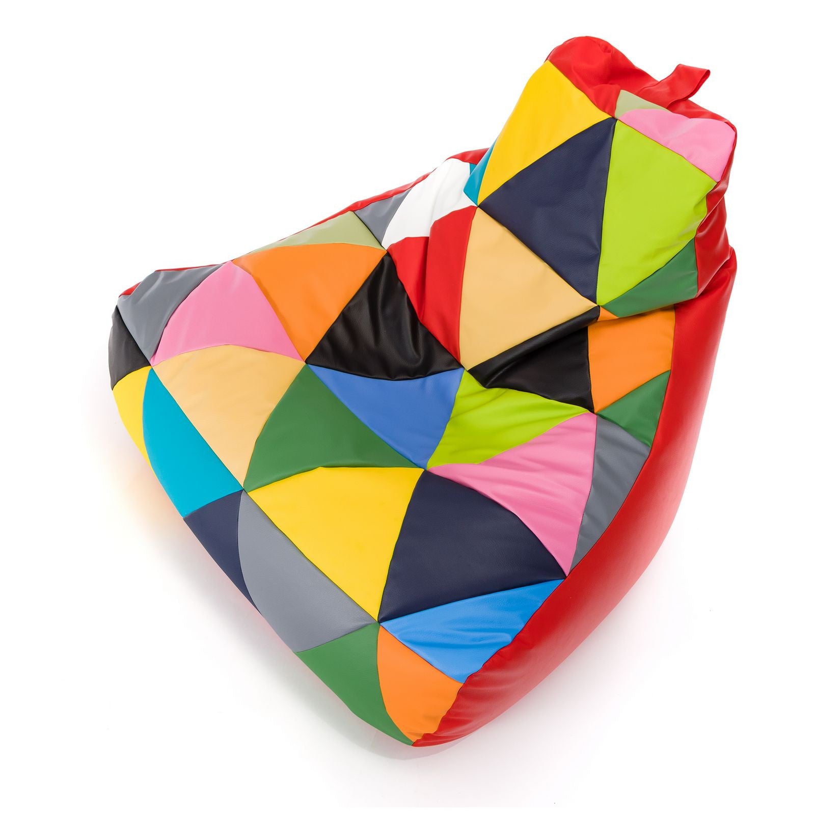 Pouf poltrona sacco seduta keiko m patchwork ecopelle