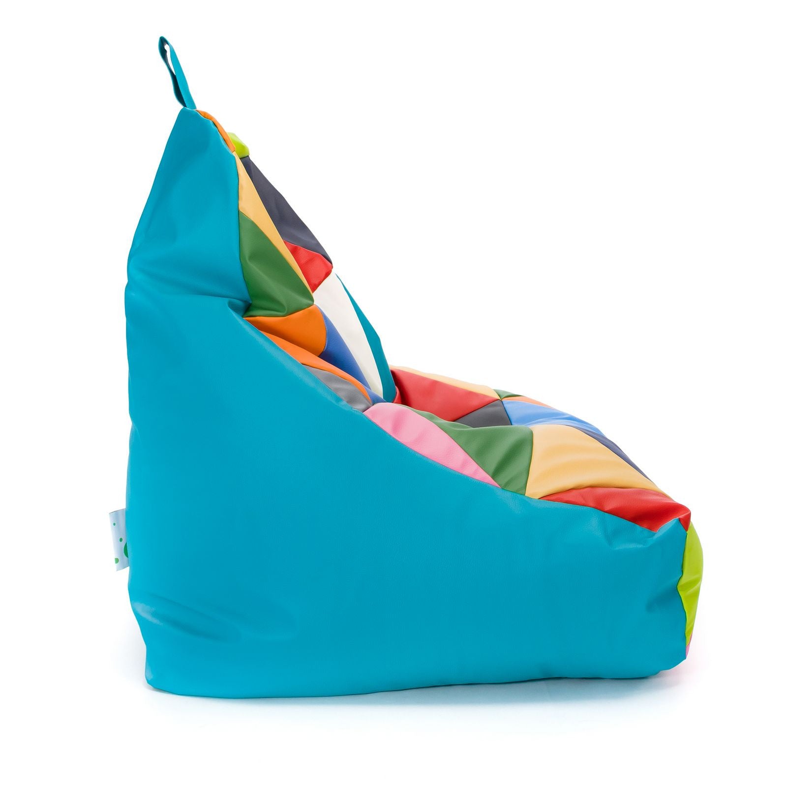 Pouf poltrona sacco seduta keiko m patchwork ecopelle
