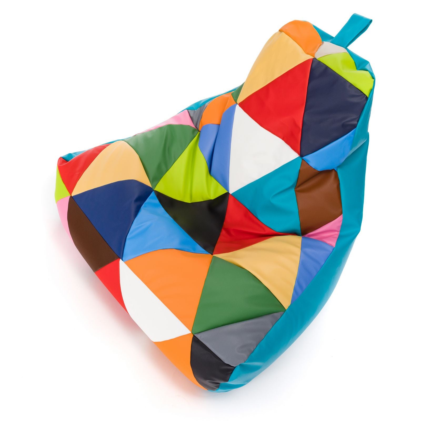 Pouf poltrona sacco seduta keiko m patchwork ecopelle