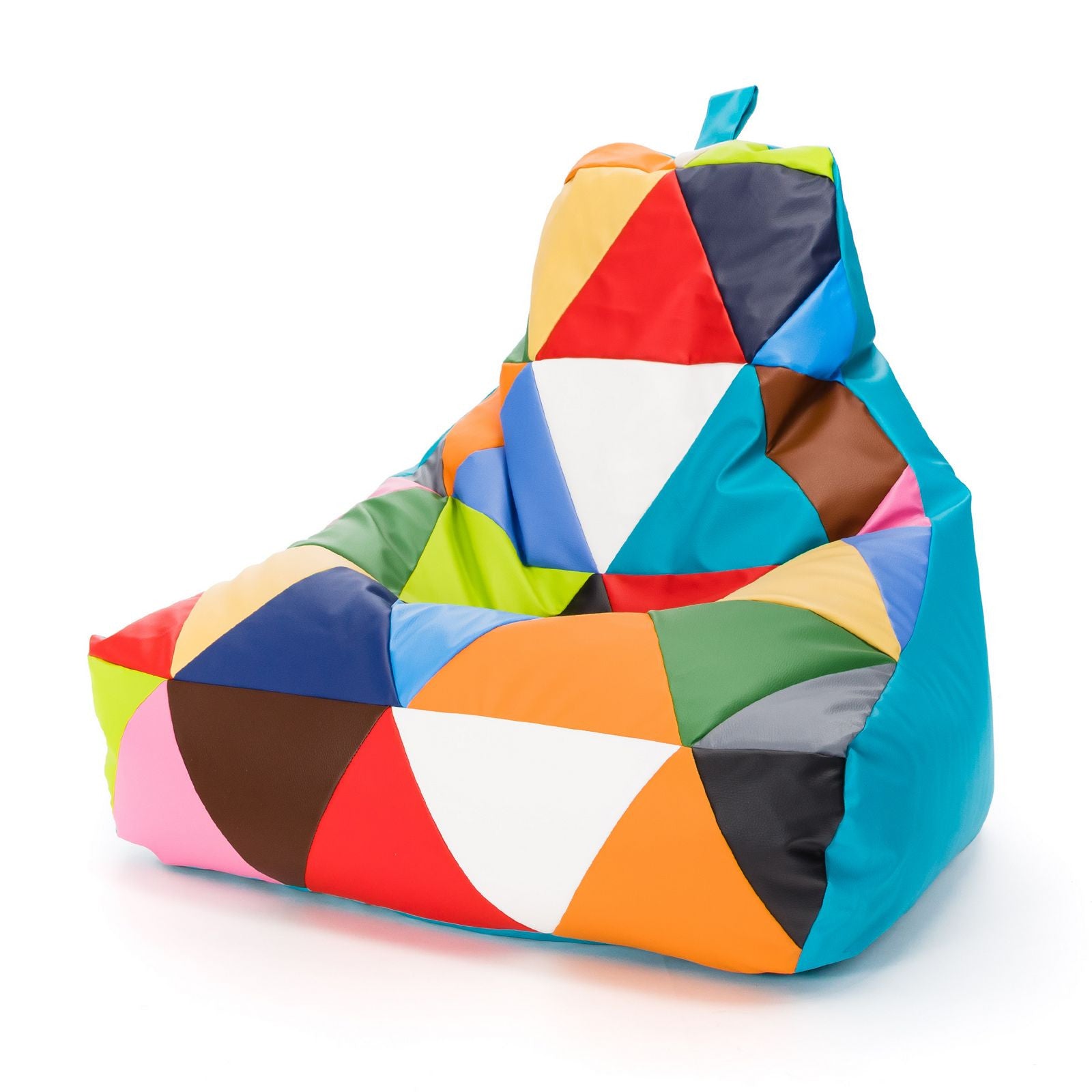Pouf poltrona sacco seduta keiko m patchwork ecopelle