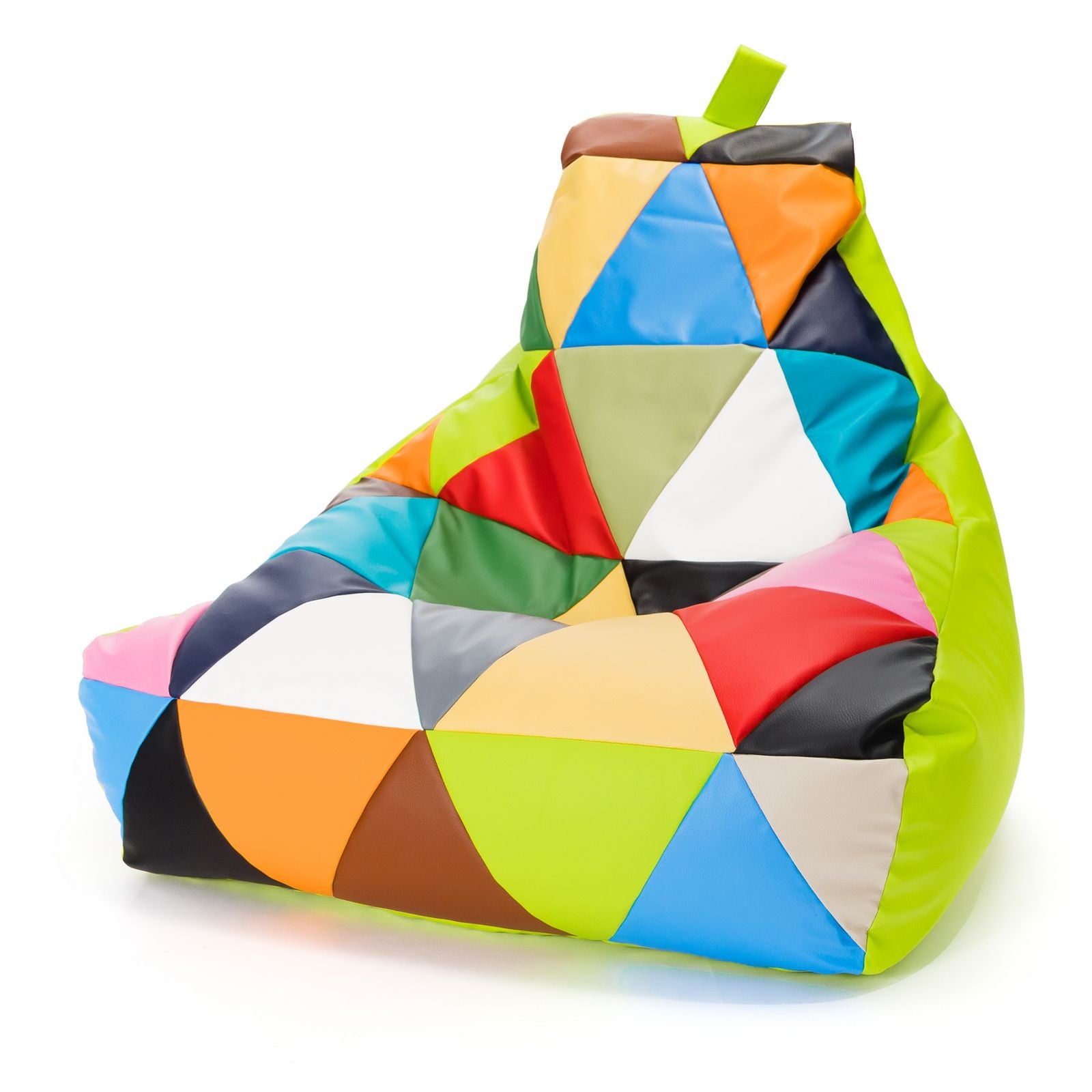 Pouf poltrona sacco seduta keiko m patchwork ecopelle