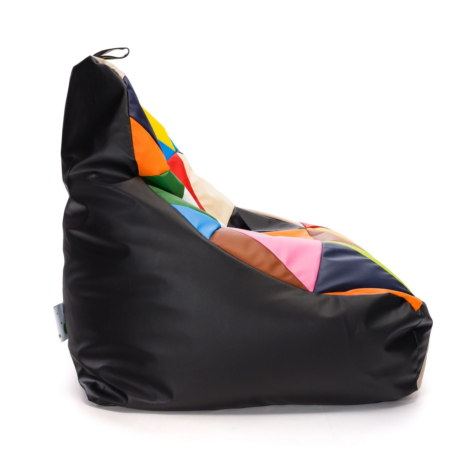 Pouf poltrona sacco seduta keiko m patchwork ecopelle