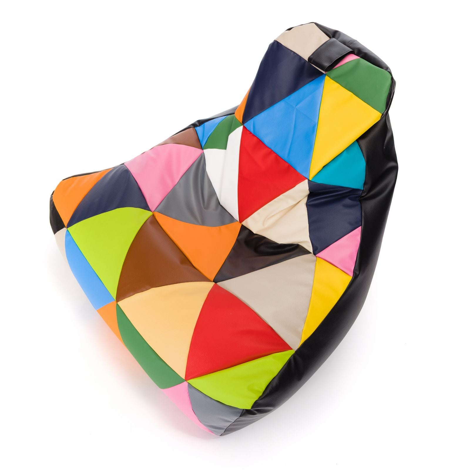 Pouf poltrona sacco seduta keiko m patchwork ecopelle