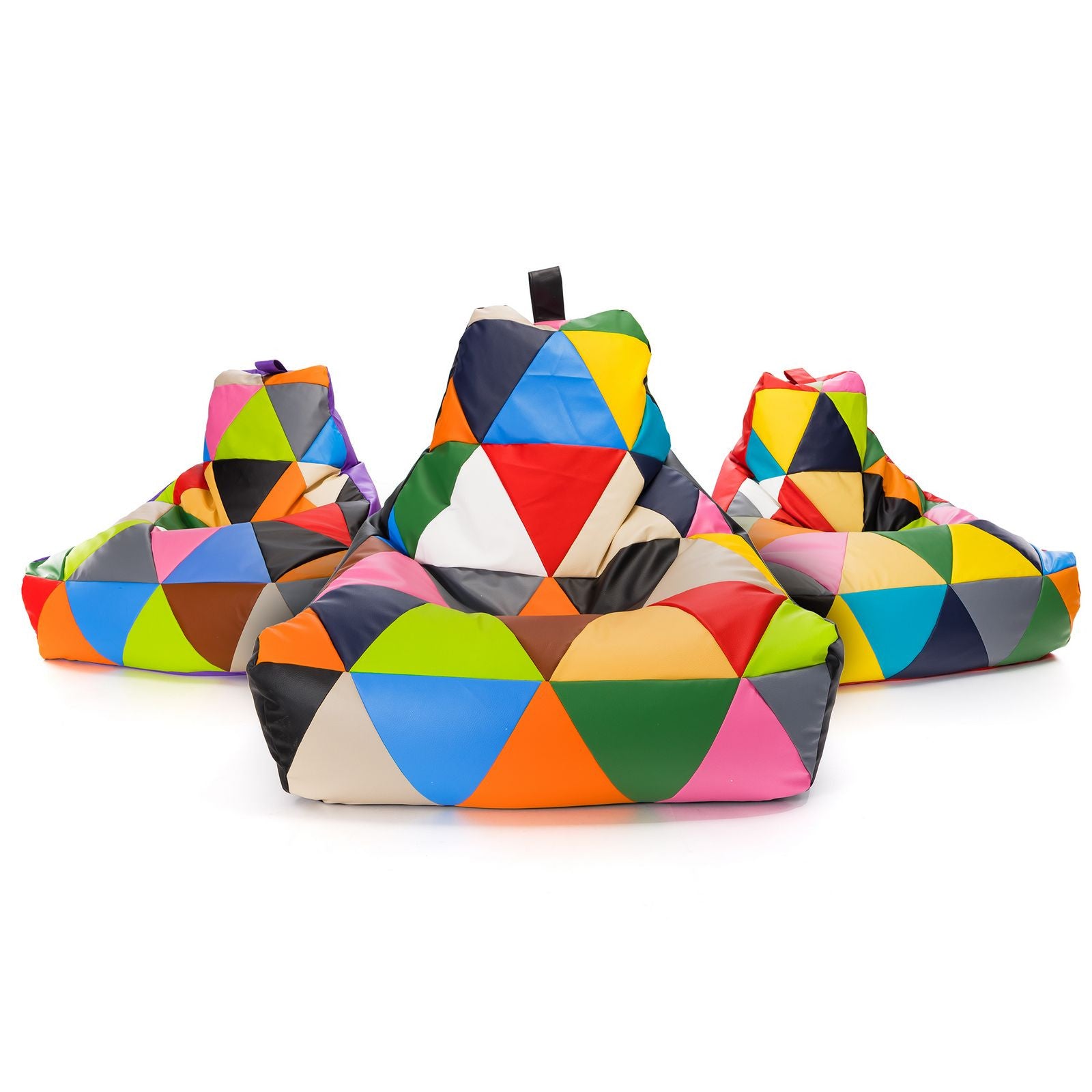 Pouf poltrona sacco seduta keiko m patchwork ecopelle