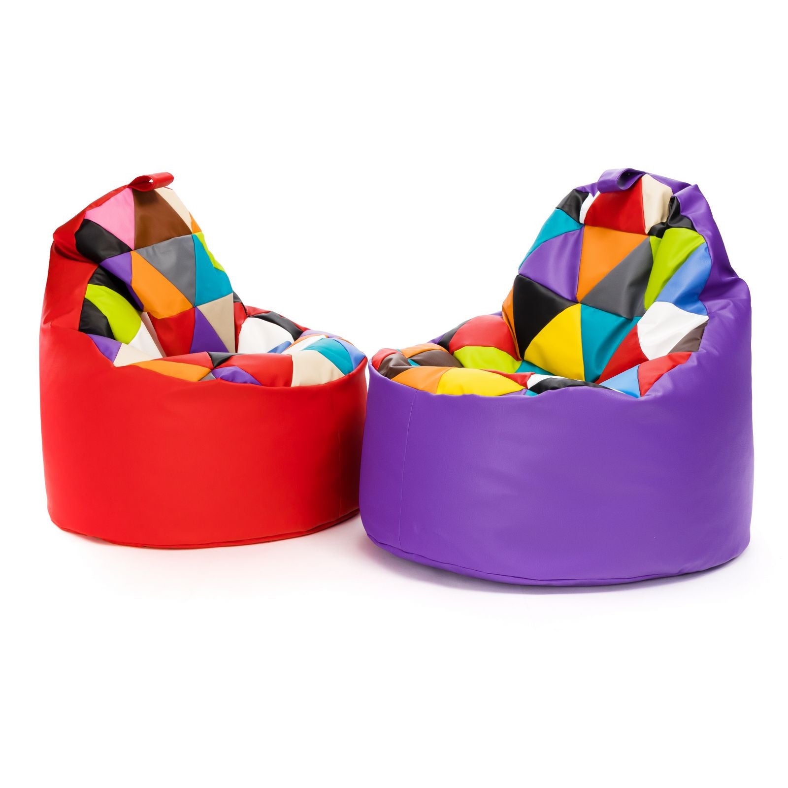 Pouf poltrona sacco seduta yoko patchwork ecopelle