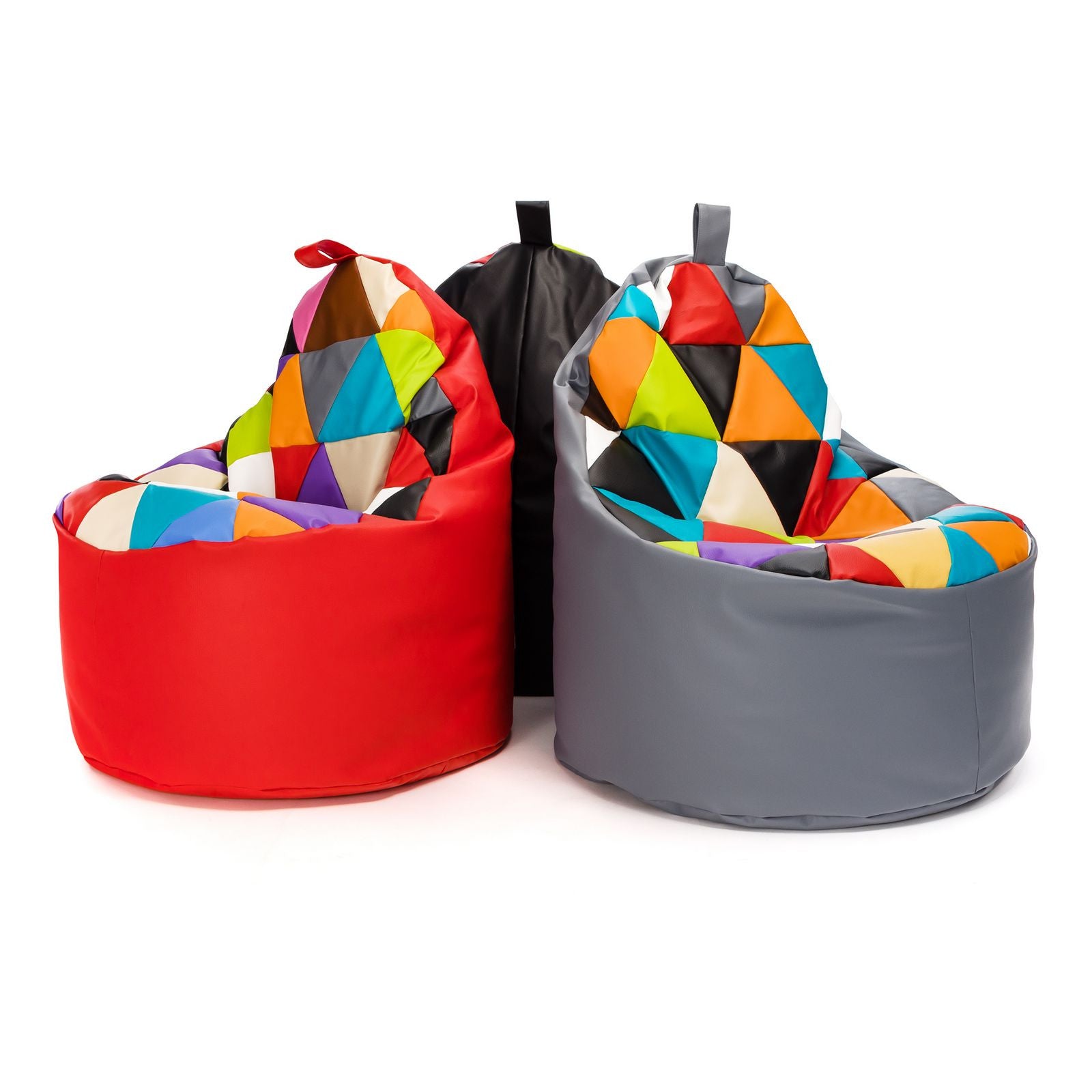 Pouf poltrona sacco seduta yoko patchwork ecopelle