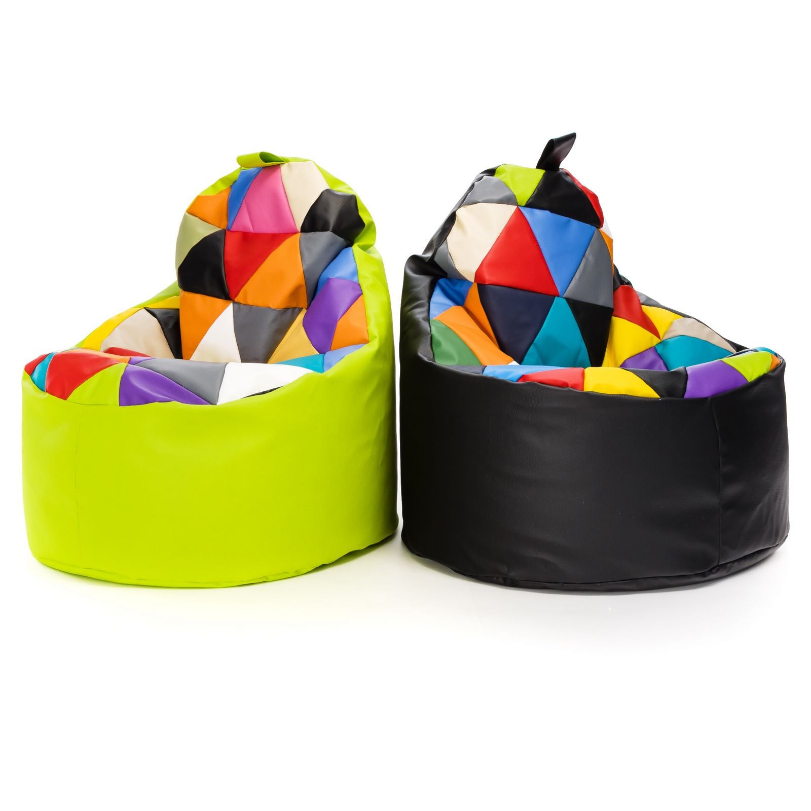 Pouf poltrona sacco seduta yoko patchwork ecopelle