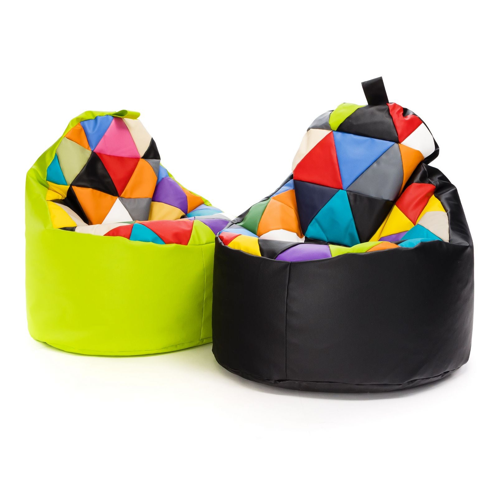 Pouf poltrona sacco seduta yoko patchwork ecopelle
