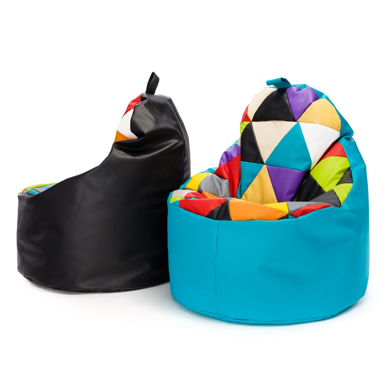 Pouf poltrona sacco seduta yoko patchwork ecopelle