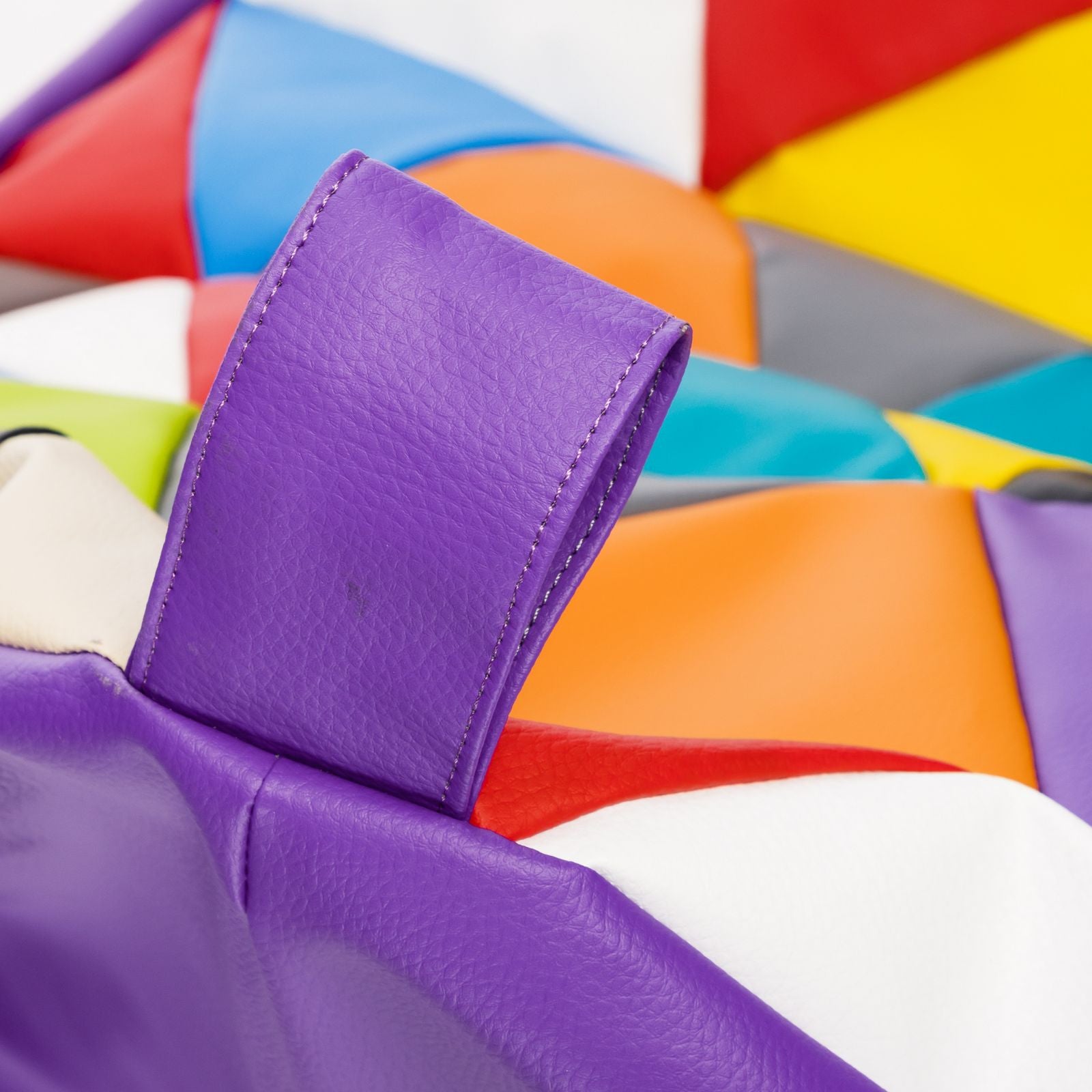 Pouf poltrona sacco seduta yoko patchwork ecopelle