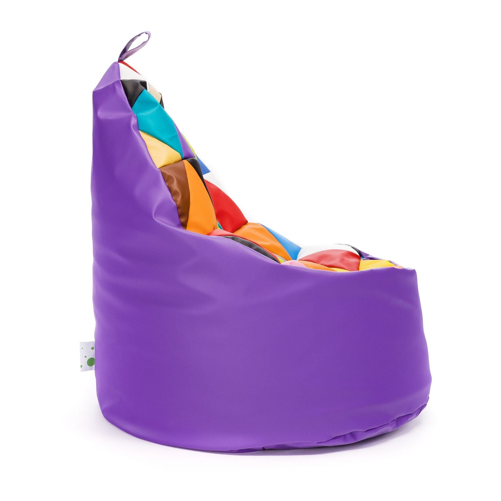 Pouf poltrona sacco seduta yoko patchwork ecopelle