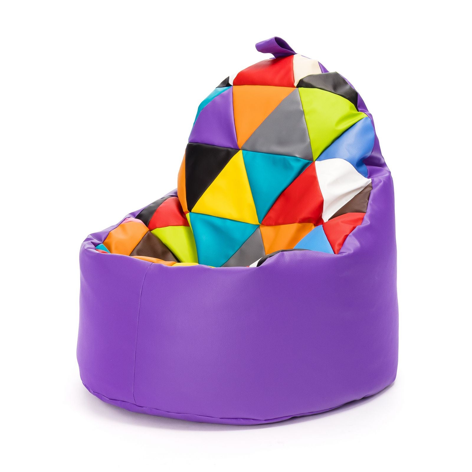 Pouf poltrona sacco seduta yoko patchwork ecopelle
