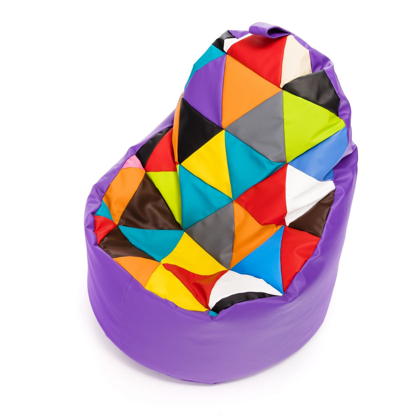 Pouf poltrona sacco seduta yoko patchwork ecopelle