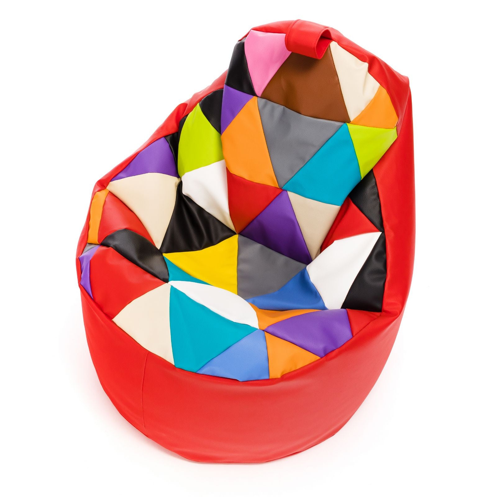 Pouf poltrona sacco seduta yoko patchwork ecopelle
