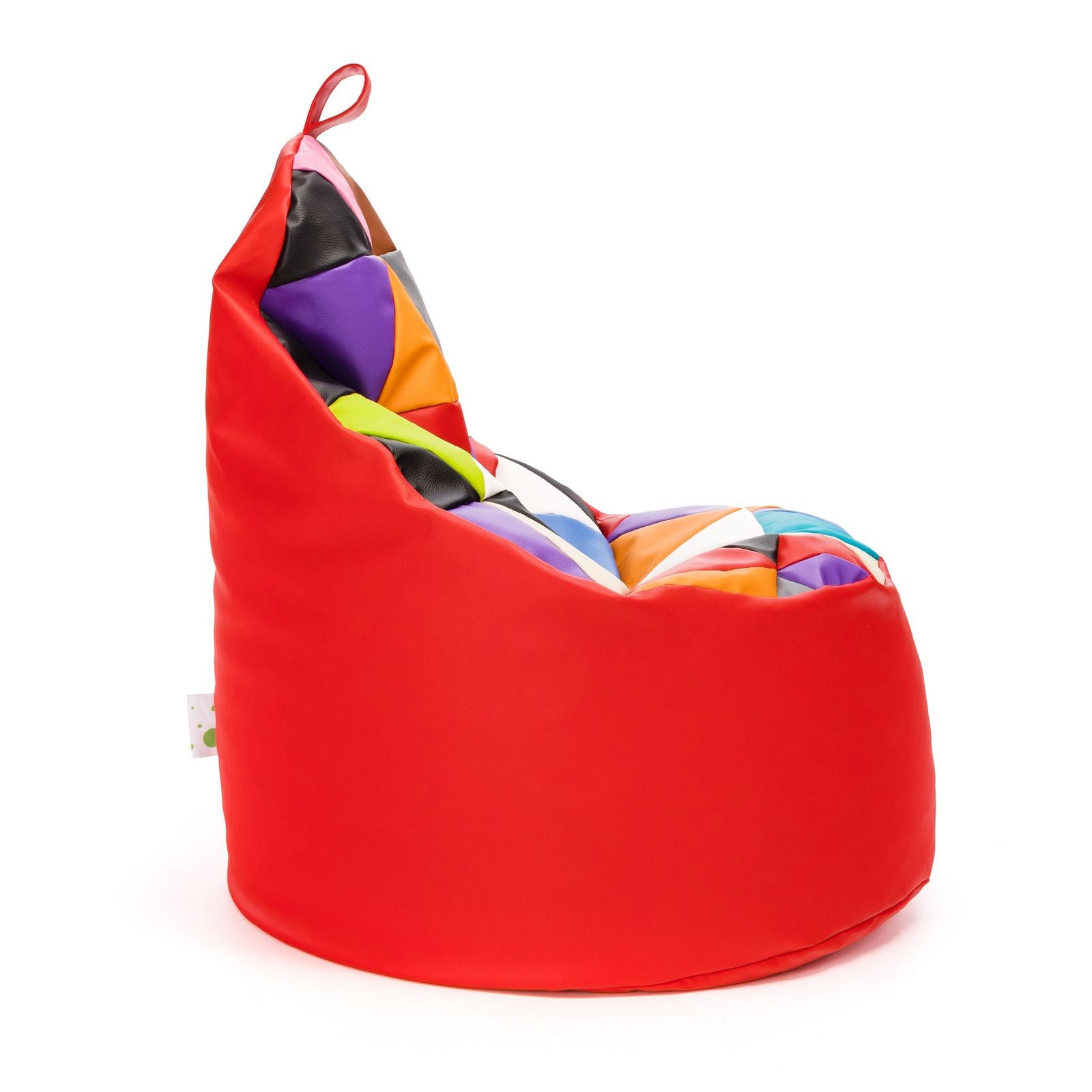 Pouf poltrona sacco seduta yoko patchwork ecopelle