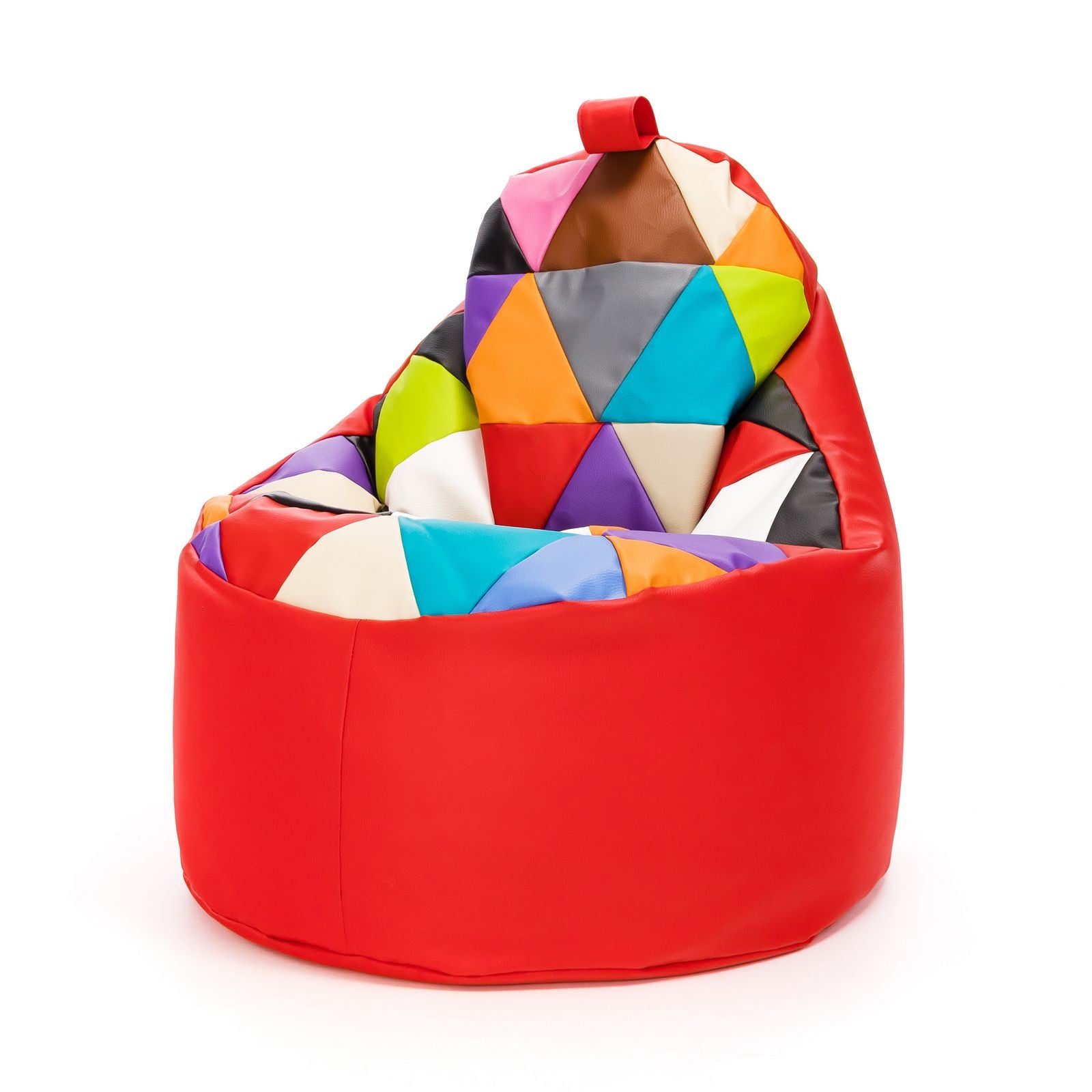 Pouf poltrona sacco seduta yoko patchwork ecopelle