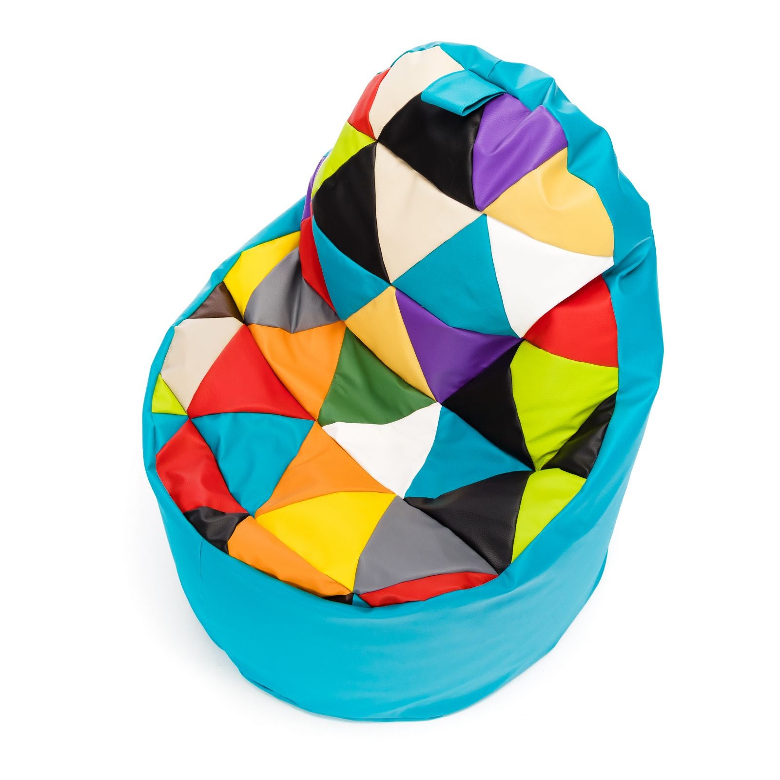 Pouf poltrona sacco seduta yoko patchwork ecopelle