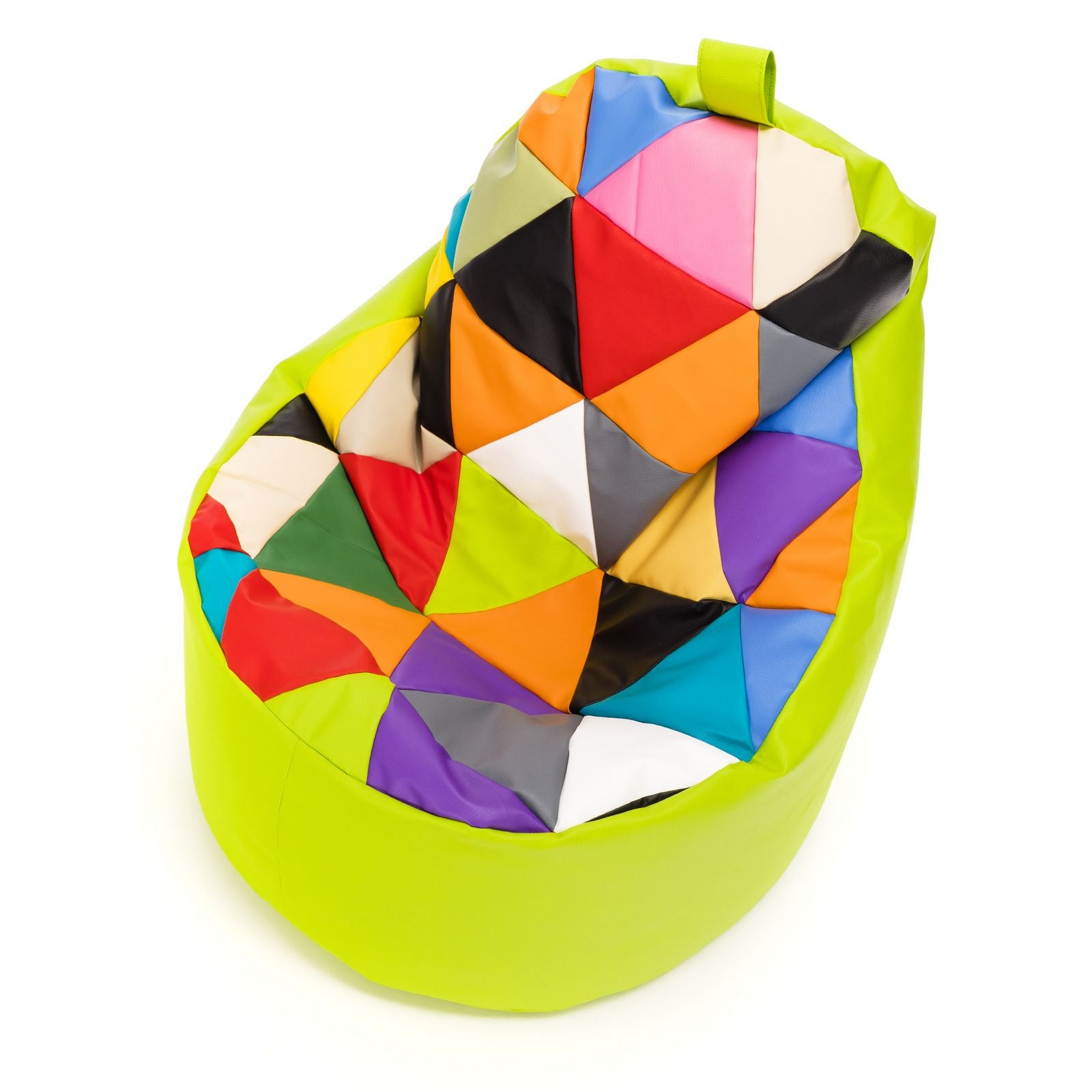 Pouf poltrona sacco seduta yoko patchwork ecopelle