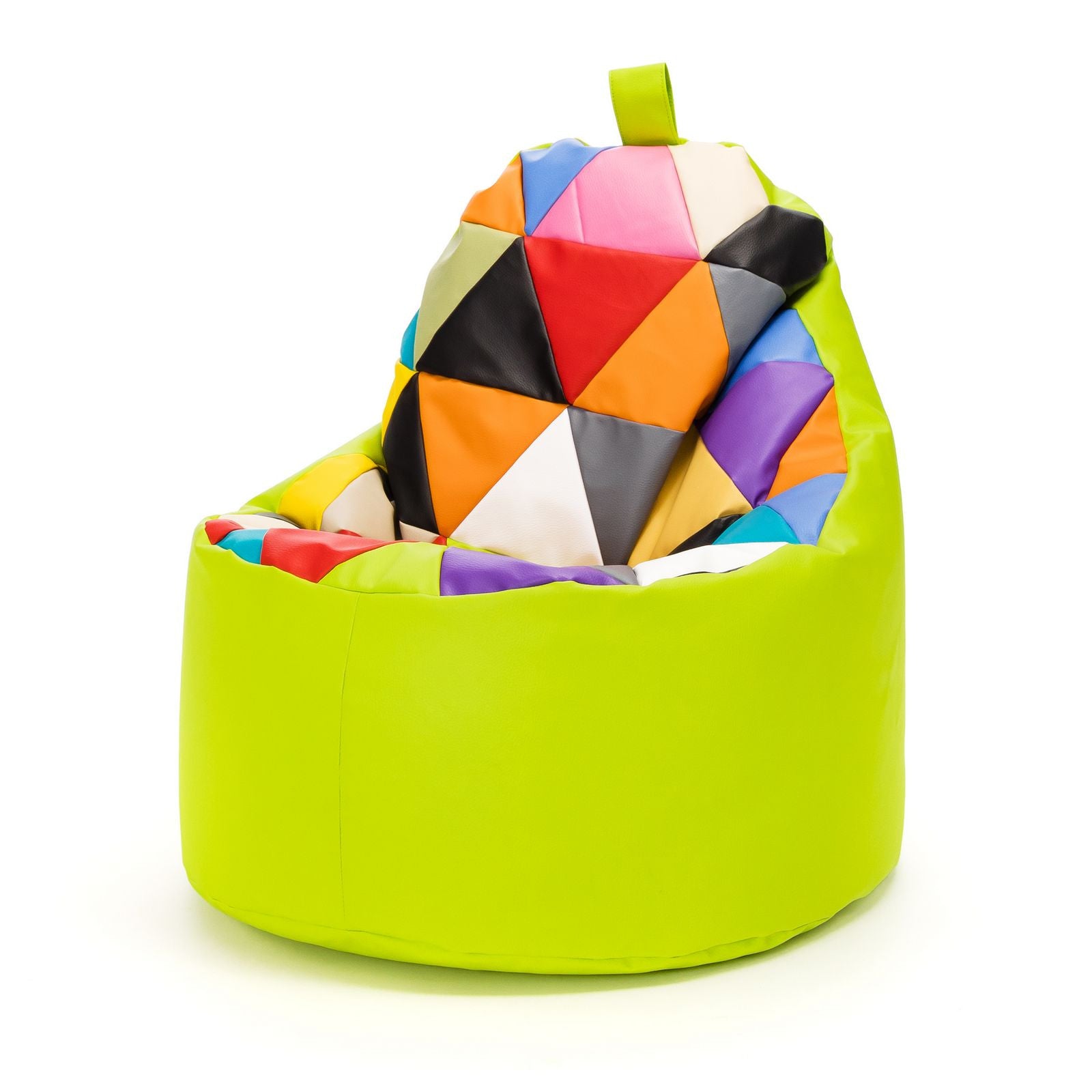 Pouf poltrona sacco seduta yoko patchwork ecopelle