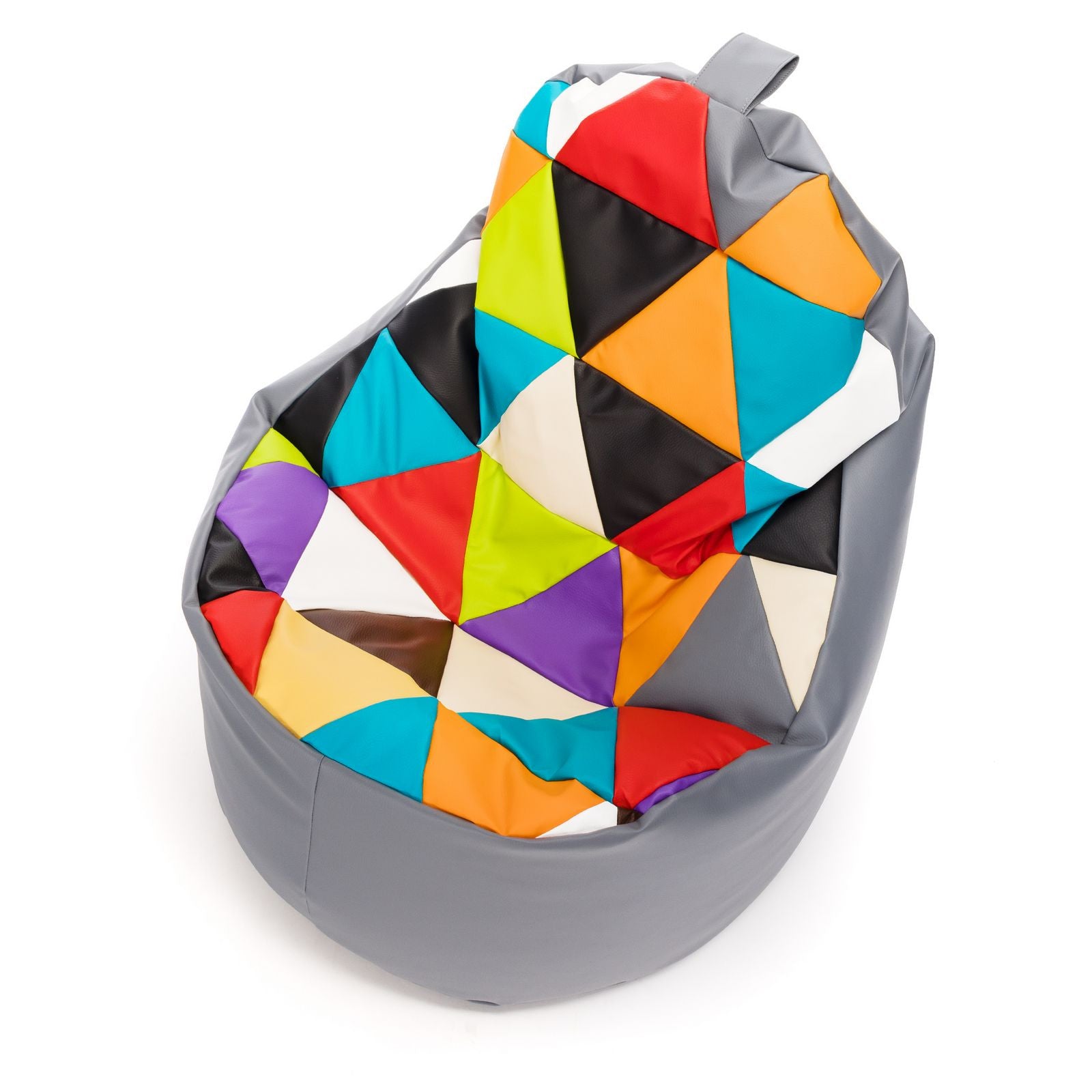 Pouf poltrona sacco seduta yoko patchwork ecopelle