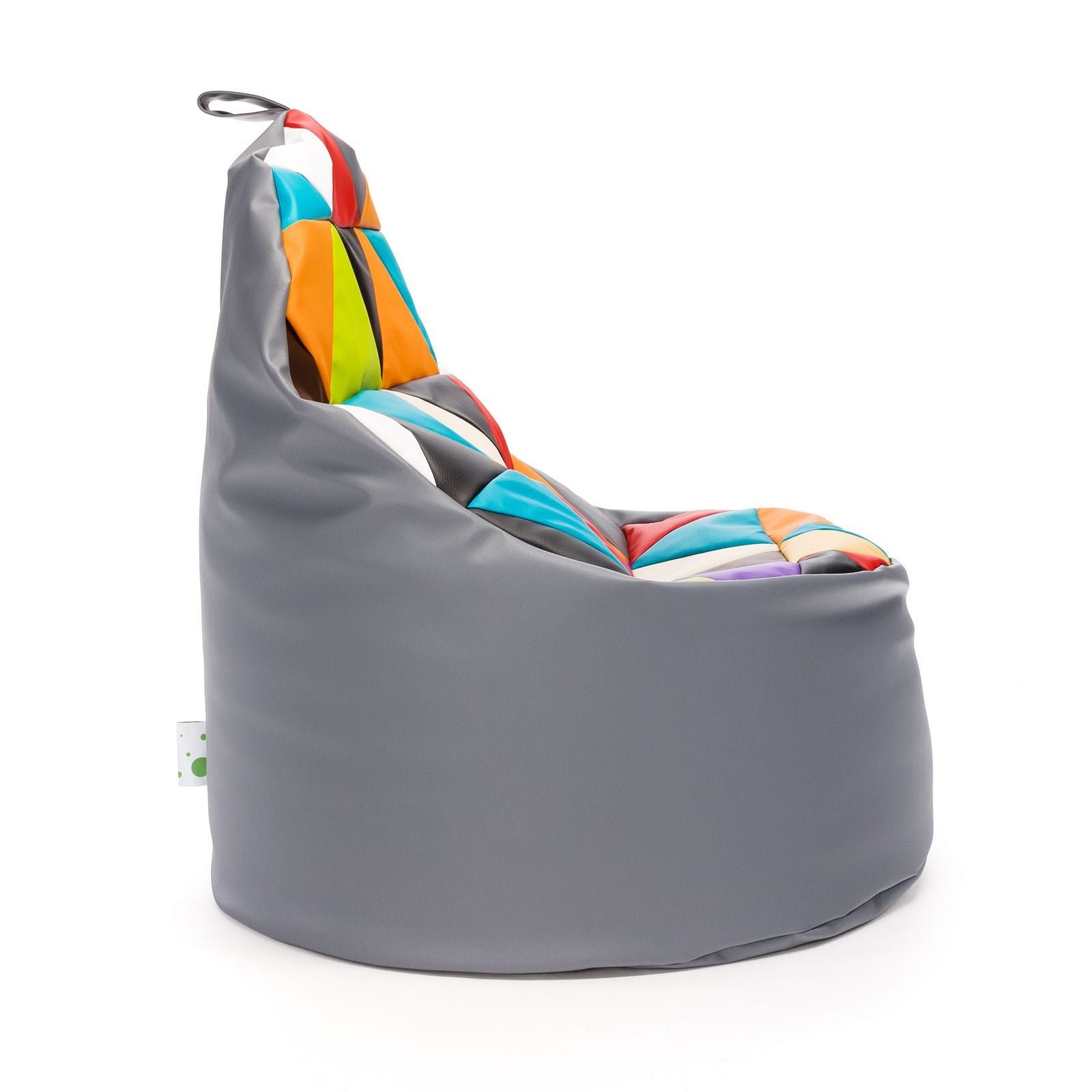 Pouf poltrona sacco seduta yoko patchwork ecopelle