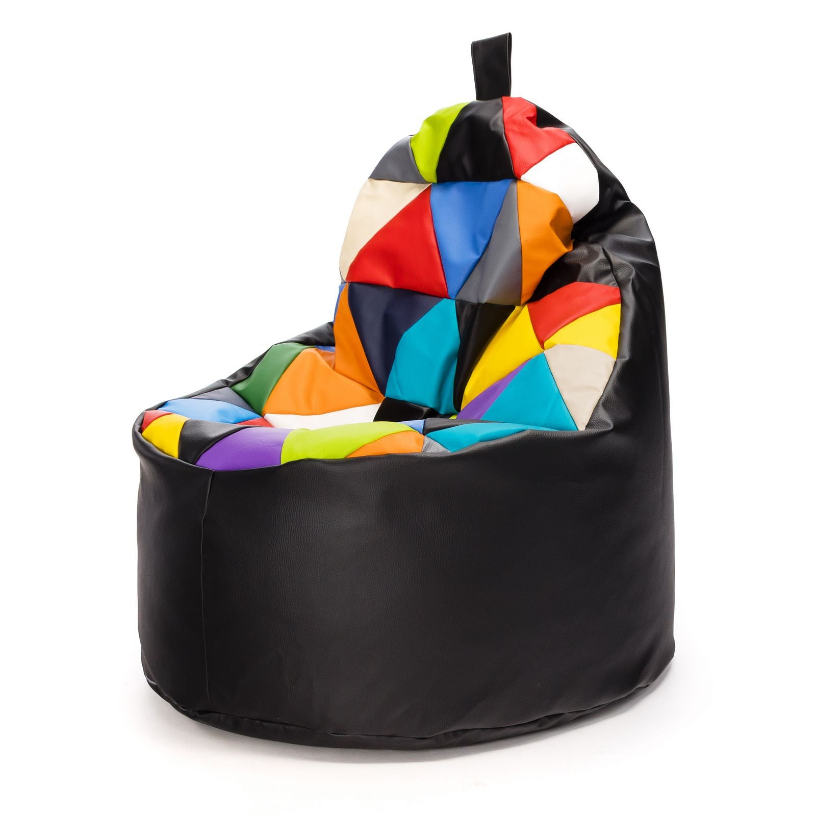 Pouf poltrona sacco seduta yoko patchwork ecopelle