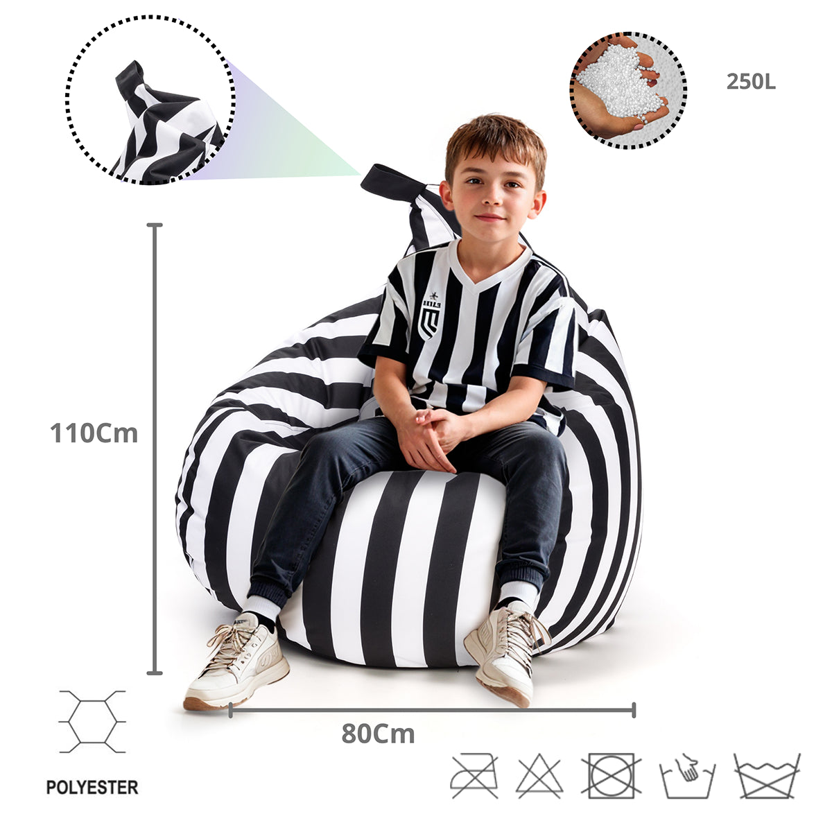 Pouf Poltrona Sacco Oscar Sport con maniglia