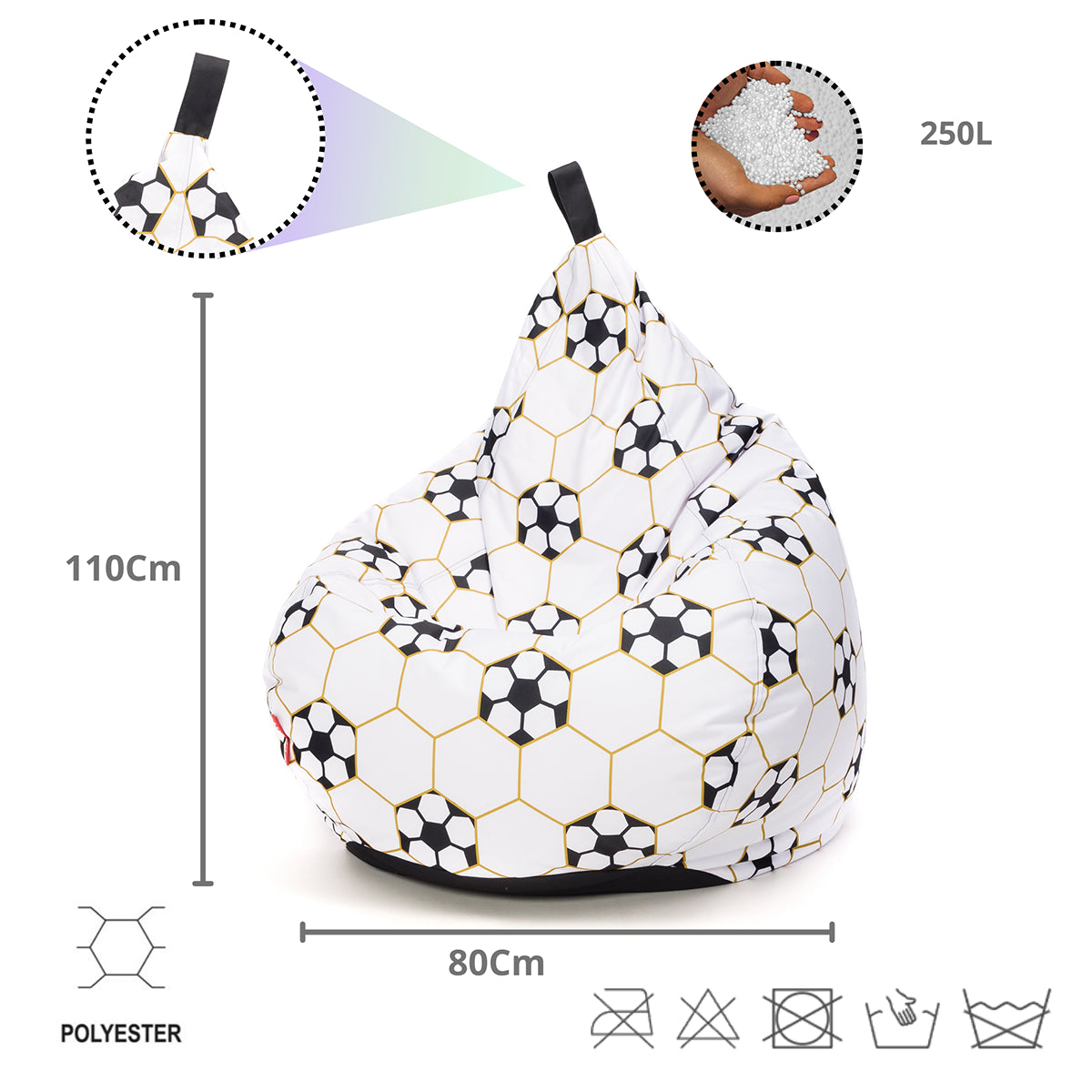 Pouf Poltrona Sacco Oscar Sport con maniglia