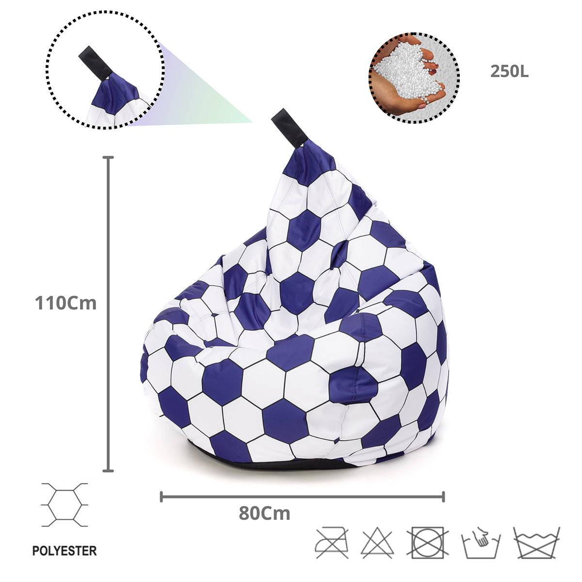 Pouf Poltrona Sacco Oscar Sport con maniglia