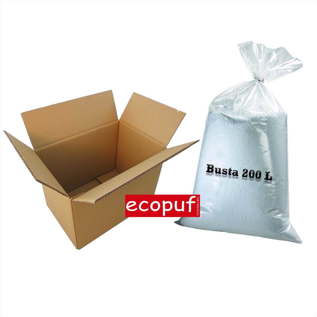 Ricarica da 200 litri di perle di polistirolo per pouf