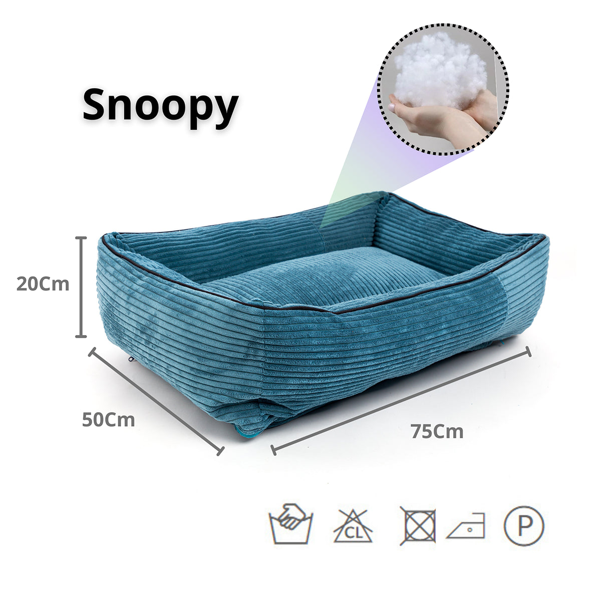 Pouf Cuccia Imbottita per Cane Gatto in Velluto