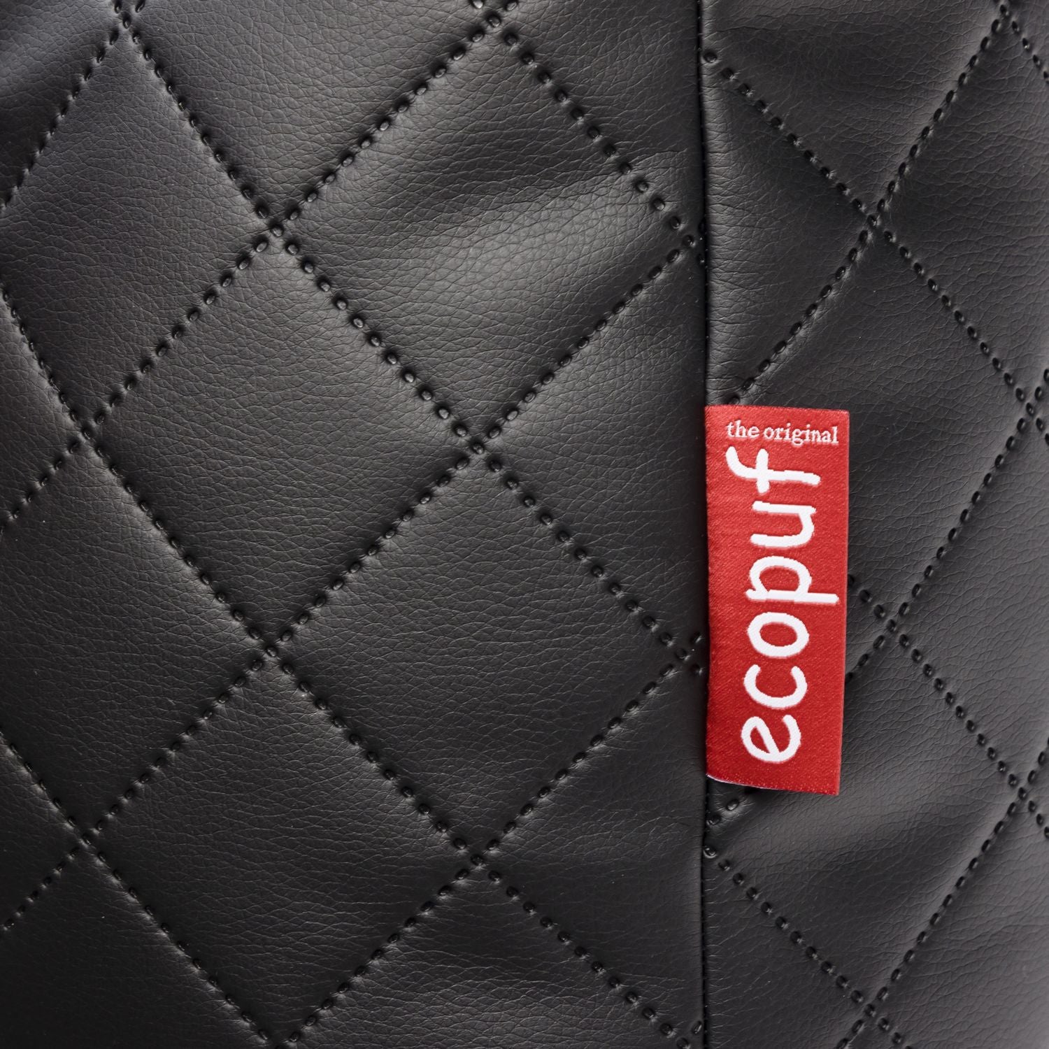 Pouf Poggiapiedi Sgabello Quadrato in Ecopelle Trapuntata 37x37
