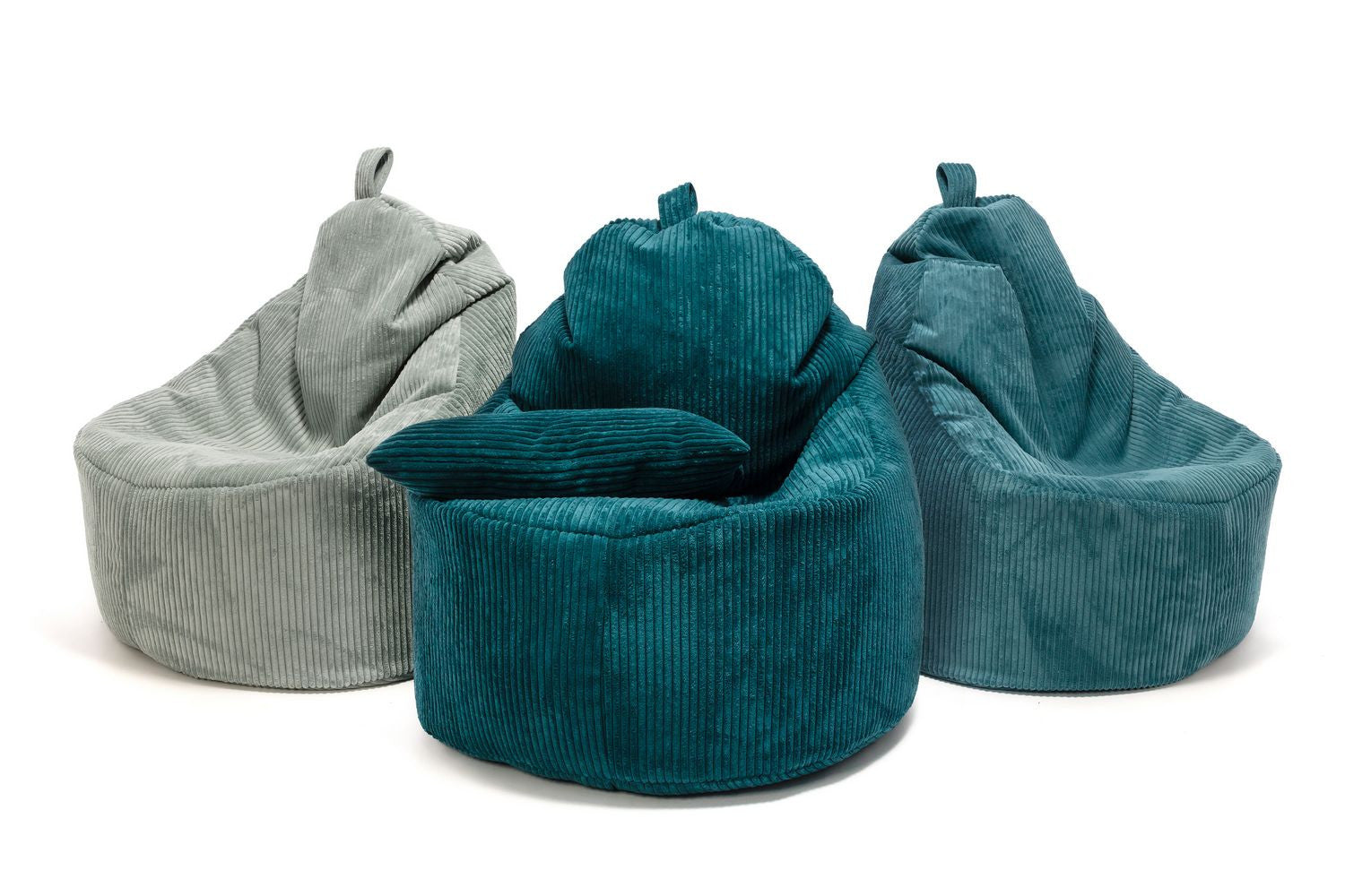 Yoko Pouf Poltrona Sacco In Velluto Cuscino e Maniglia Inclusi
