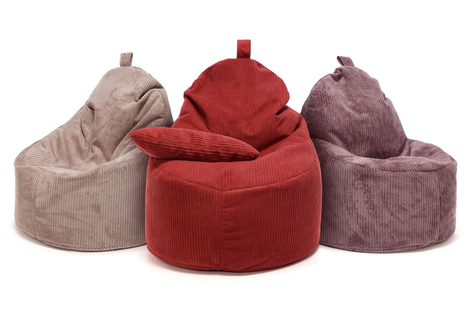 Yoko Pouf Poltrona Sacco In Velluto Cuscino e Maniglia Inclusi