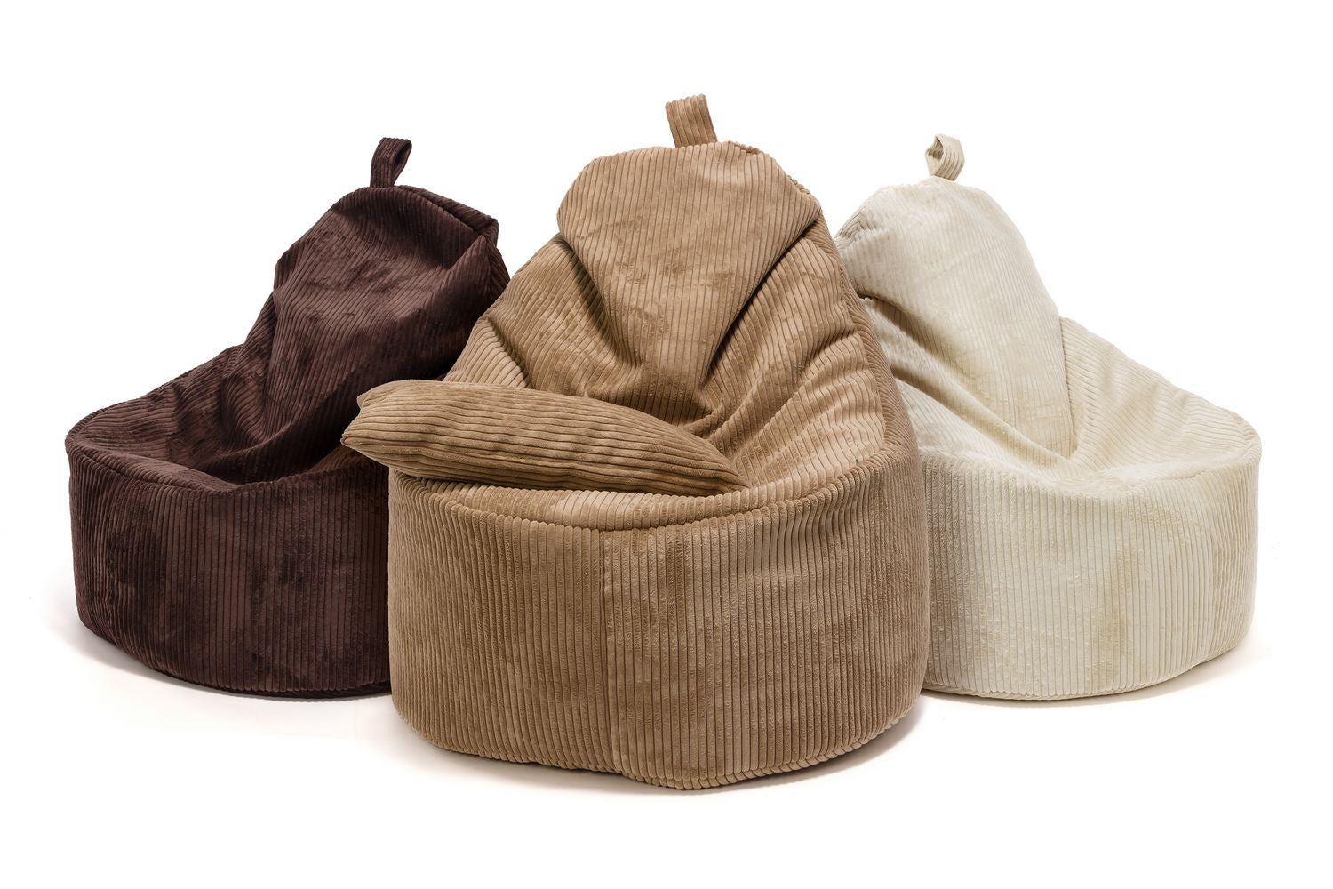 Yoko Pouf Poltrona Sacco In Velluto Cuscino e Maniglia Inclusi