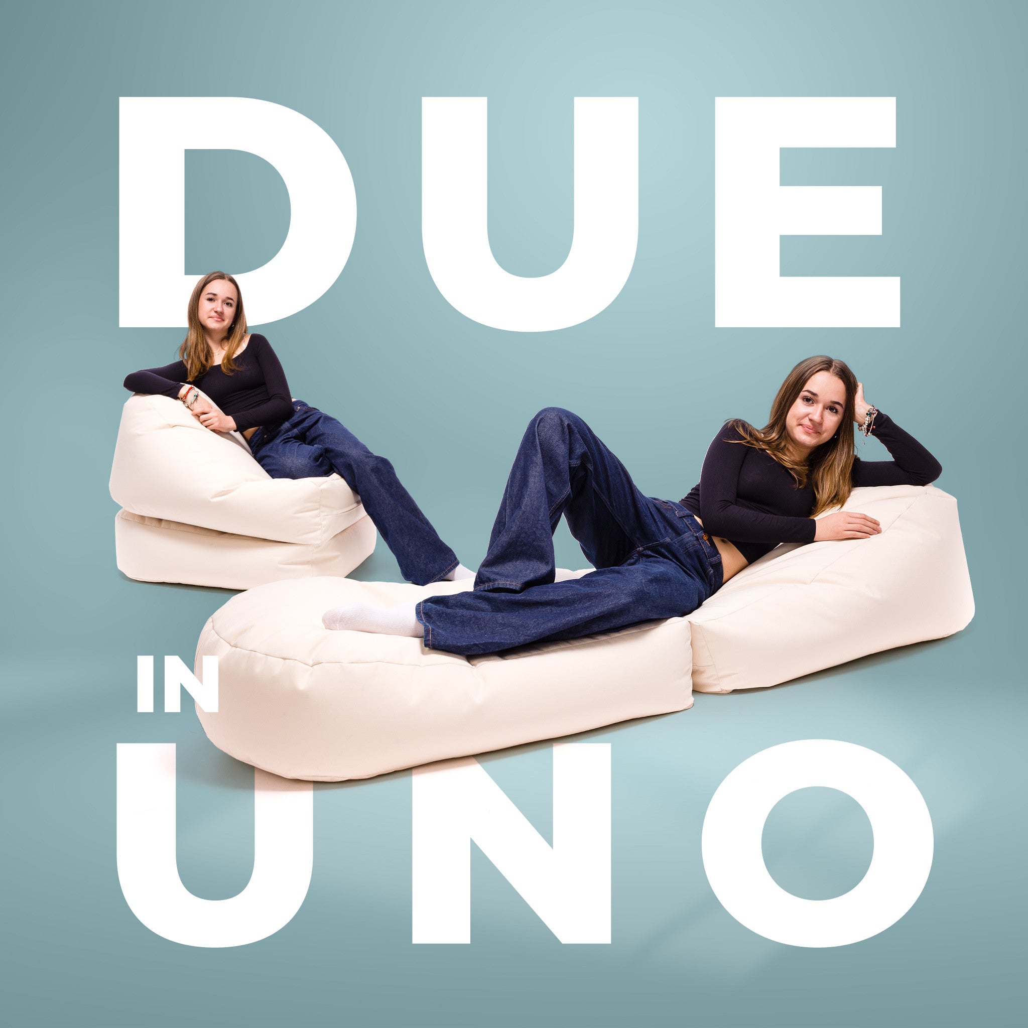 Solaya Pouf Sacco Reversibile in Chaise Longue