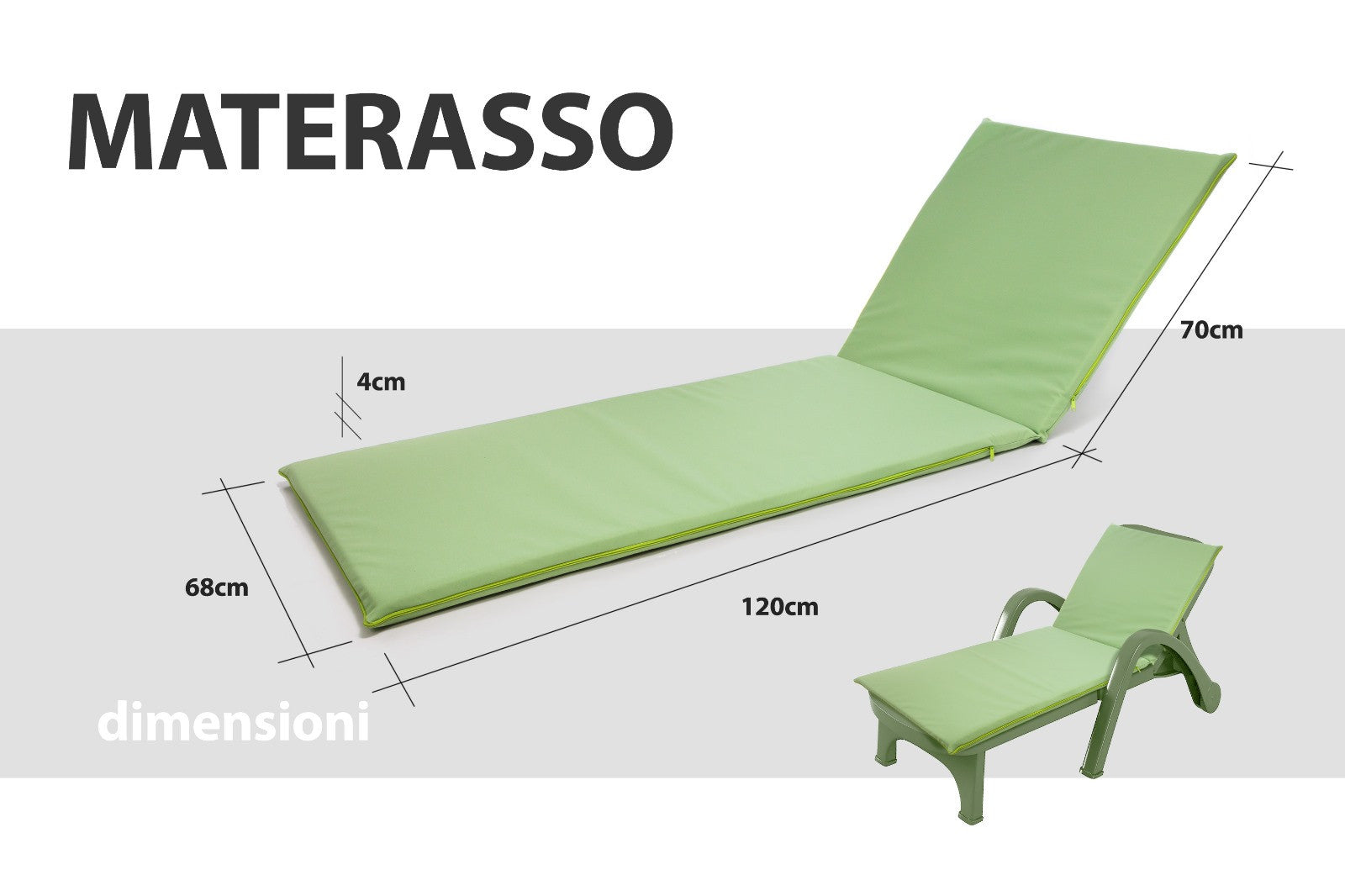 Materassino Lettino Sfoderabile Waterproof