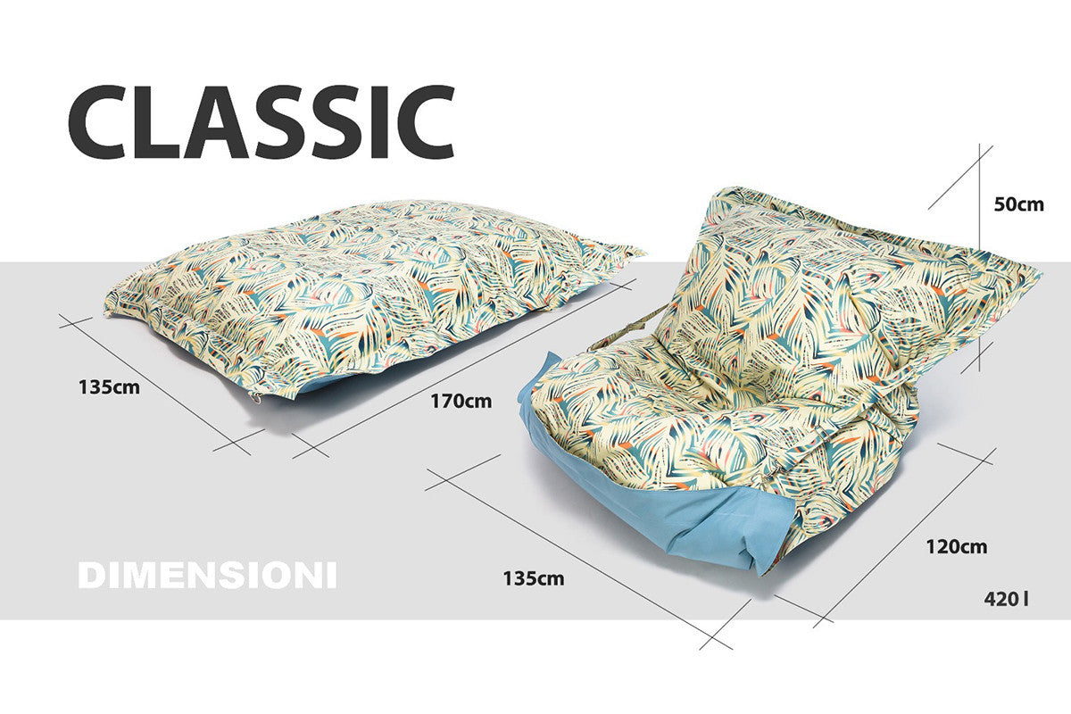 Pouf Poltrona a Sacco da Esterno per Giardino e Terrazzo