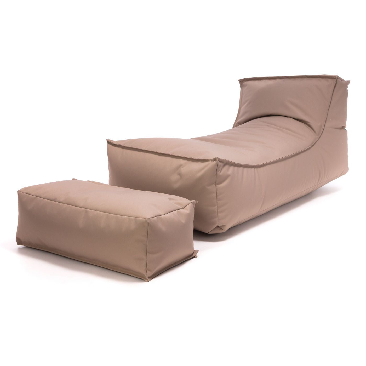 Camel Chaise Longue Pouf Poltrona Sacco per Esterno Impermeabile con poggiatesta rimovibile