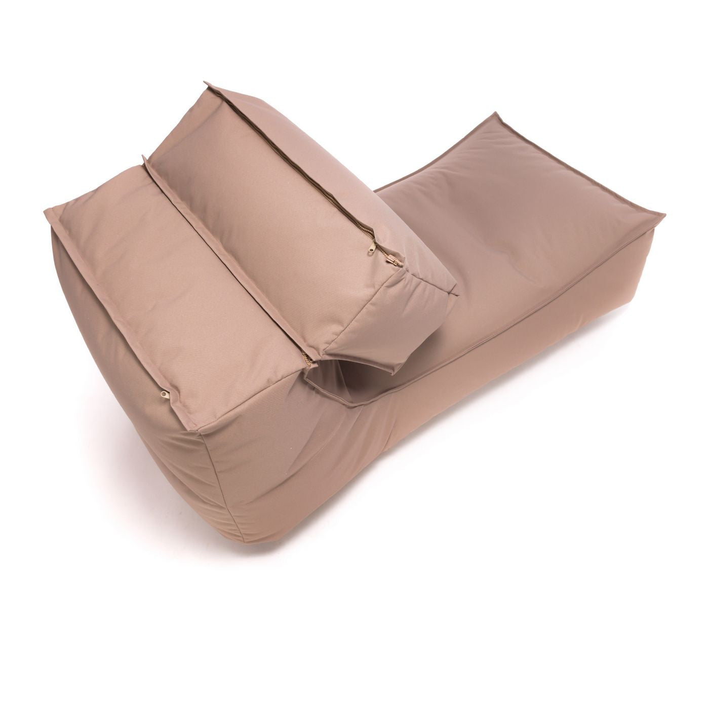Camel Chaise Longue Pouf Poltrona Sacco per Esterno Impermeabile con poggiatesta rimovibile
