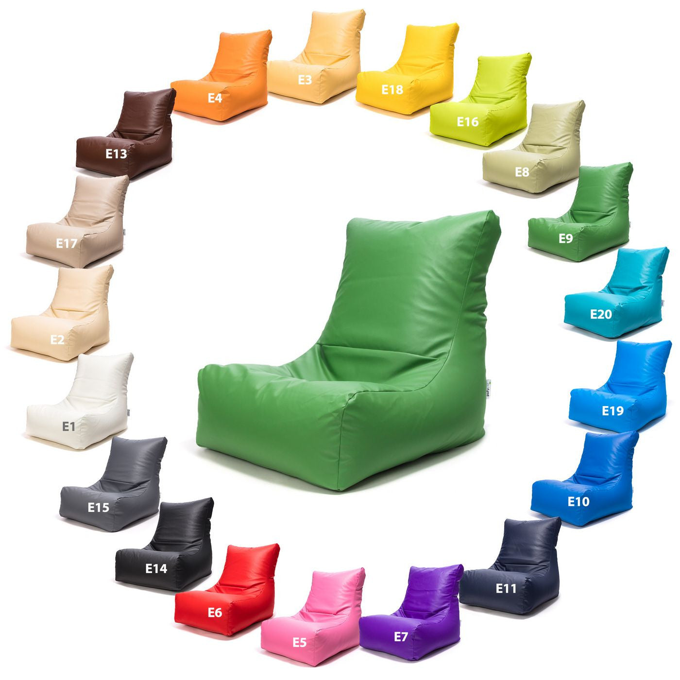 Sakura Pouf Poltrona Sacco seduta in ecopelle schienale alto