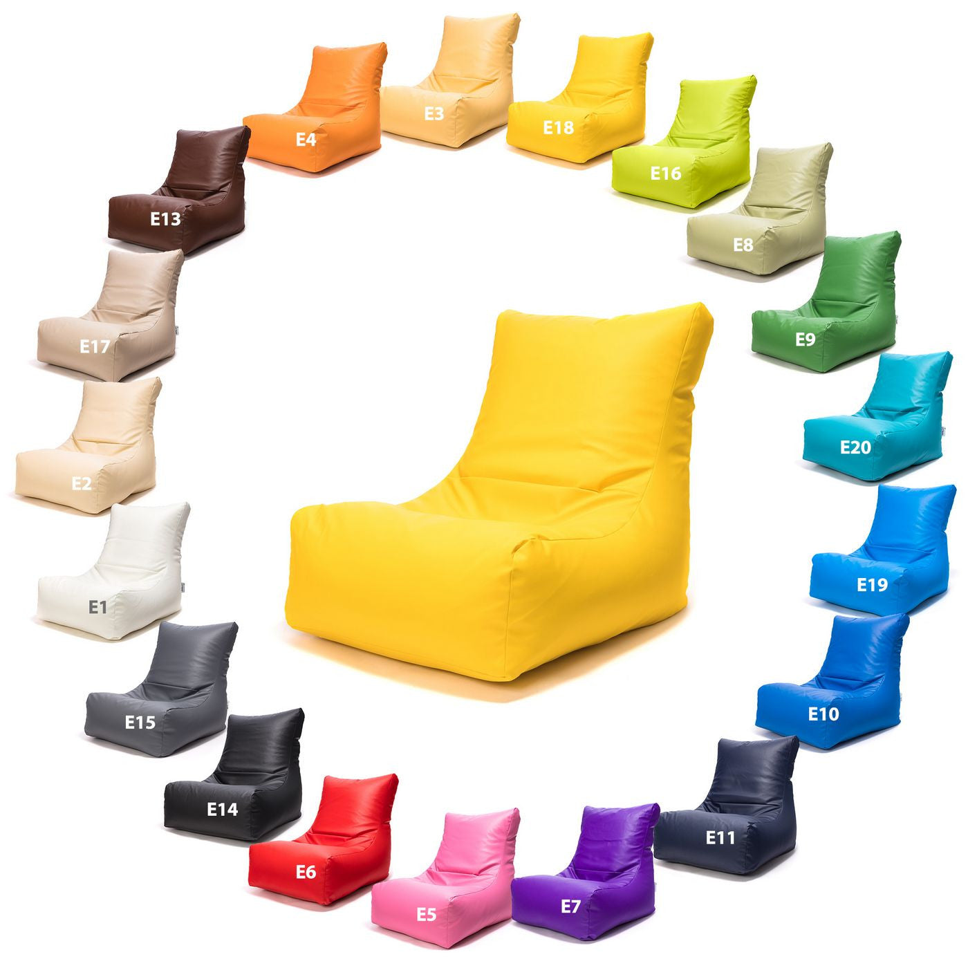 Sakura Pouf Poltrona Sacco seduta in ecopelle schienale alto