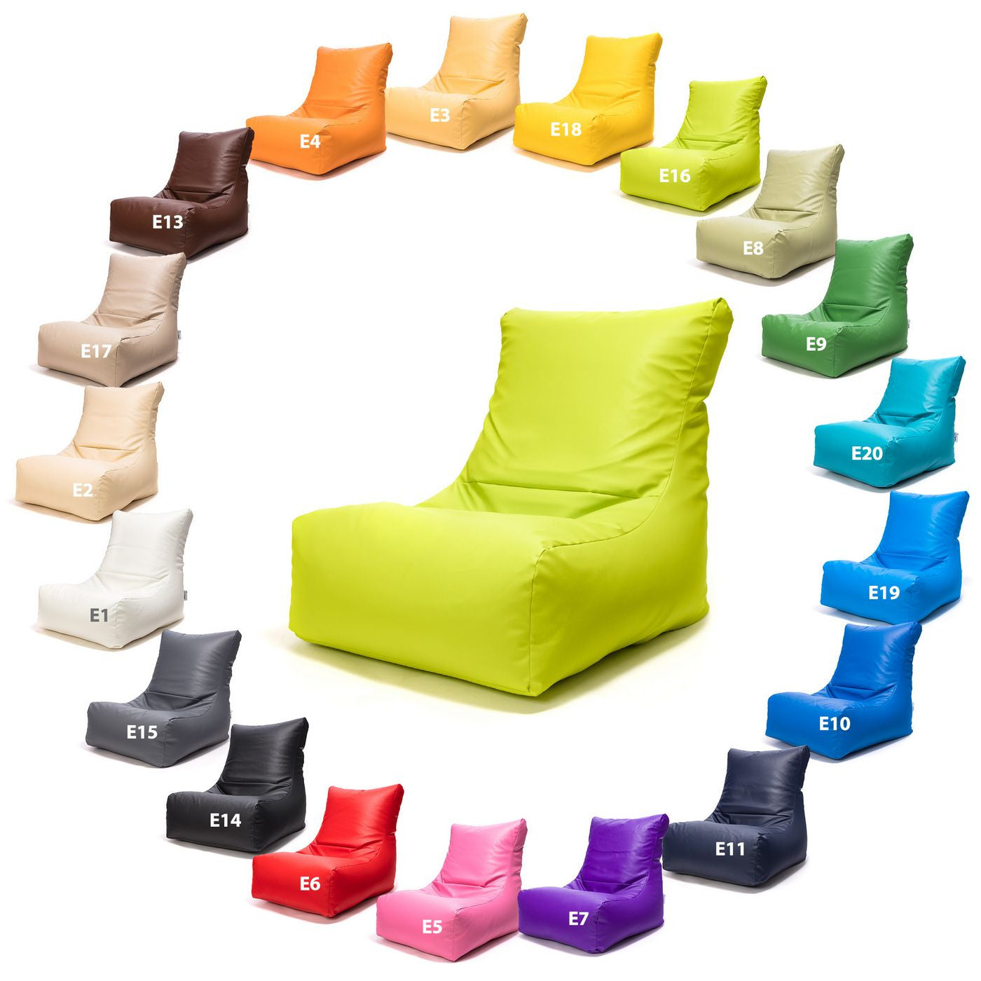 Sakura Pouf Poltrona Sacco seduta in ecopelle schienale alto