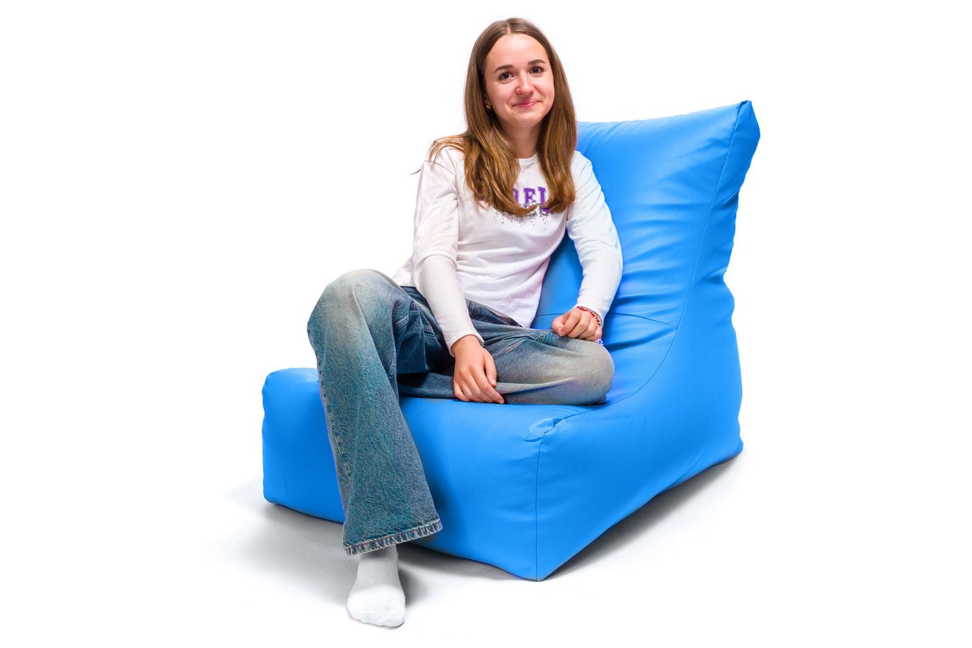 Sakura Pouf Poltrona Sacco seduta in ecopelle schienale alto