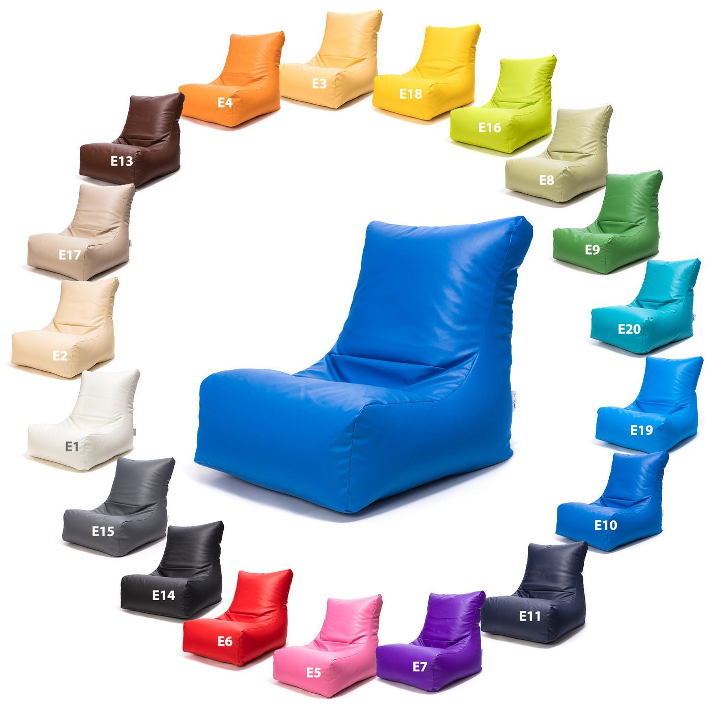 Sakura Pouf Poltrona Sacco seduta in ecopelle schienale alto