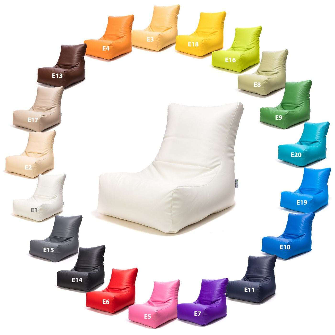 Sakura Pouf Poltrona Sacco seduta in ecopelle schienale alto