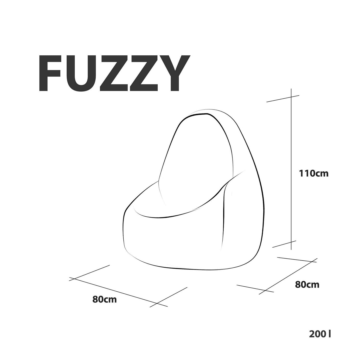 Pouf poltrona sacco fuzzy poliestere