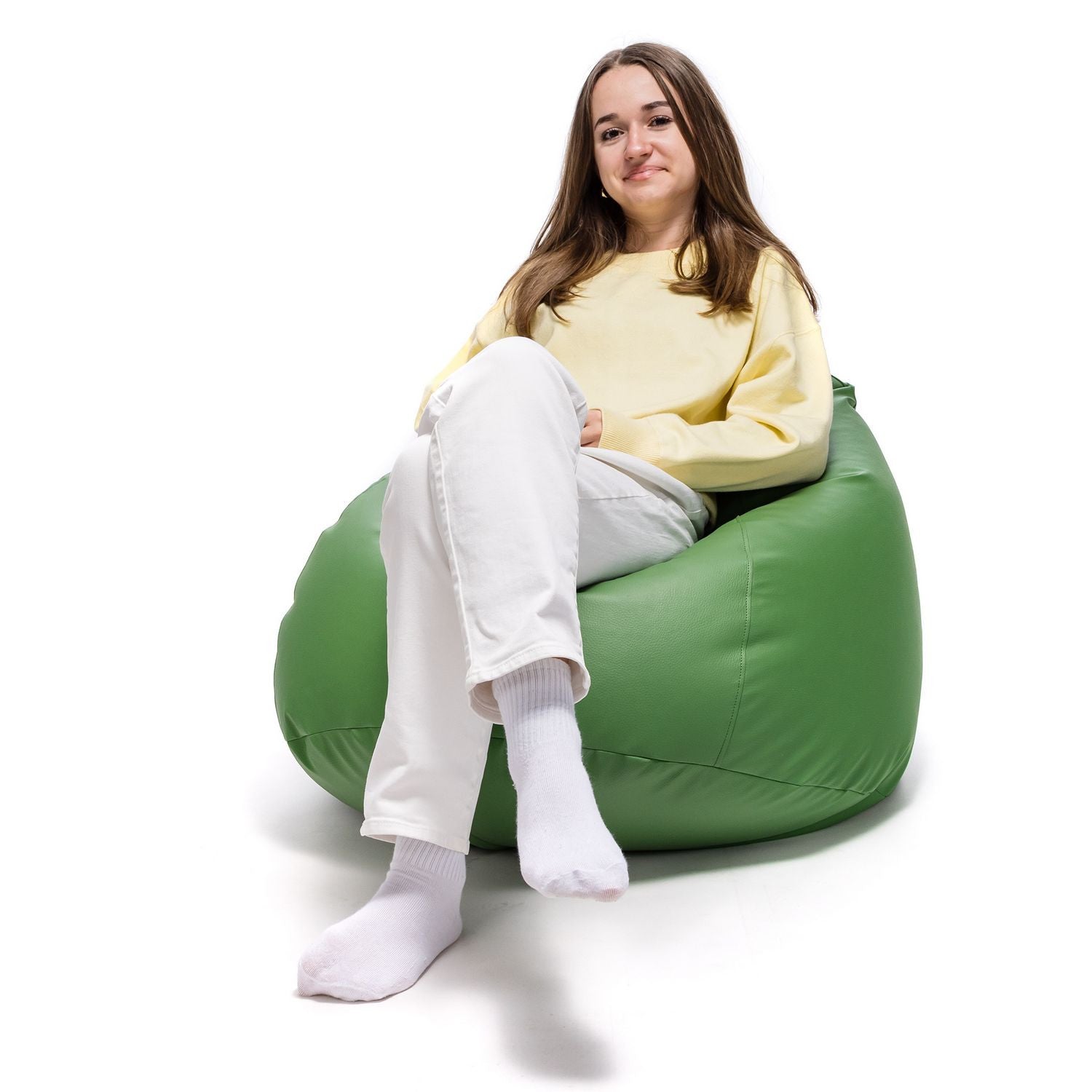Pouf poltrona sacco fuzzy ecopelle