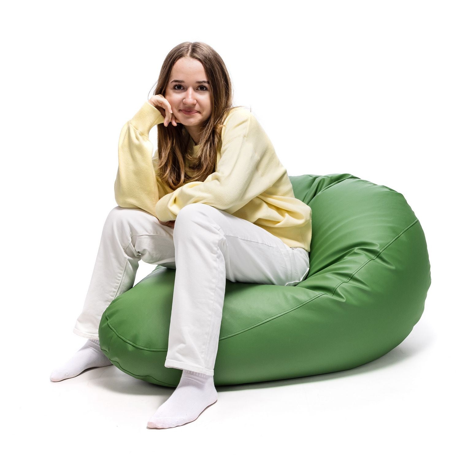 Pouf poltrona sacco fuzzy ecopelle