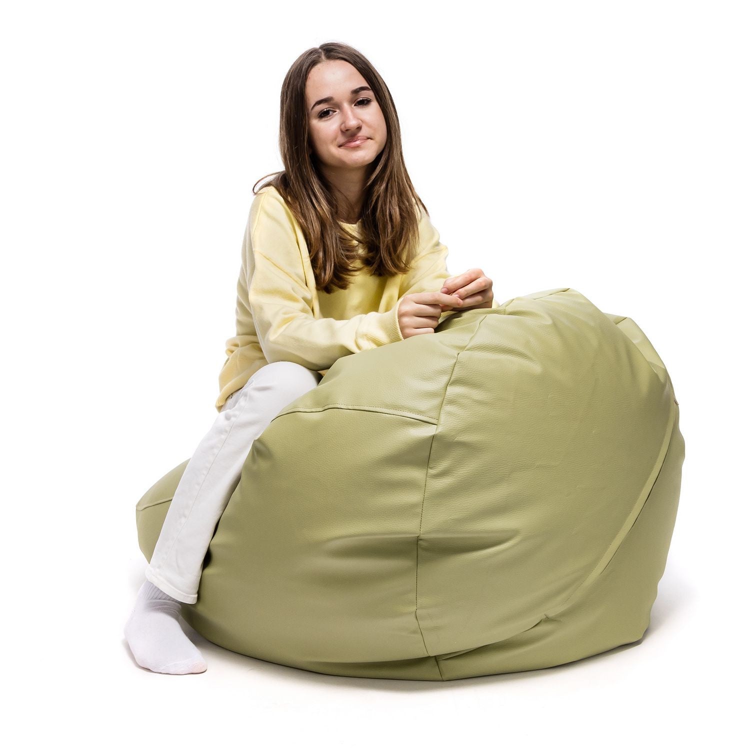 Pouf poltrona sacco fuzzy ecopelle